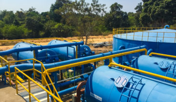 Water treatment plants of the Waterworks in Thailand.